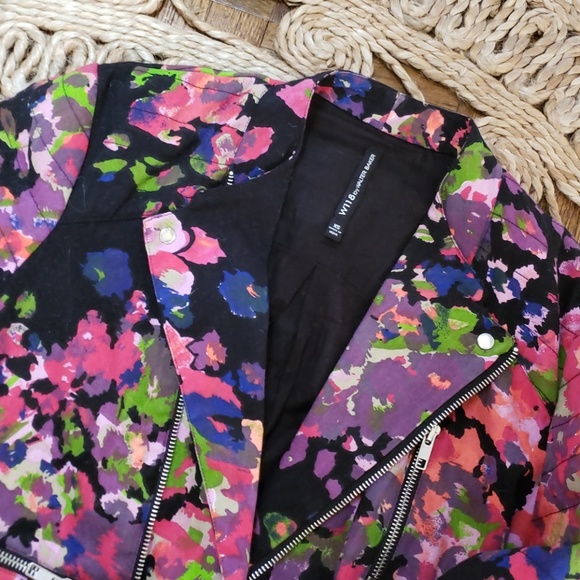 Floral Cotton motorcycle jacket - Picture 8 of 9